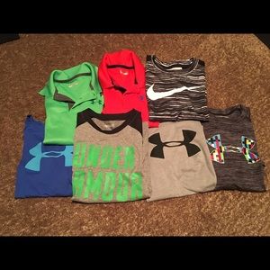 8 UnderArmour shirts 1 Nike